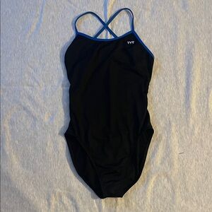 TYR Black/Blue One Piece Swimsuit